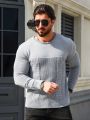 Men'S Round Neck Long Sleeve Sweater