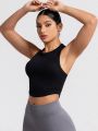 Yoga Basic Women's Solid Color Round Neck Vest