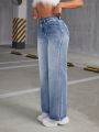 SHEIN ICON Vintage Style Straight Leg Jeans