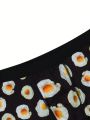 Men Fried Egg Print Boxer Brief