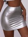 SHEIN SXY Silver Skirt