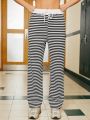 Street Sport Ladies' Sporty Striped Drawstring Waist Jogger Pants