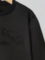 Teen Boys' Letter Embossed Long Sleeve Sweatshirt