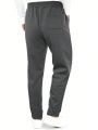 Manfinity Homme Men Drawstring Waist Teddy Lined Sweatpants