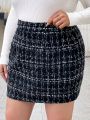 SHEIN Privé Women'S Plus Size Elegant Skirt