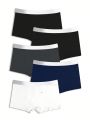 Men's Solid Color Boxer Briefs (5pcs/set)