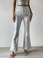 SHEIN BAE Women's Fashionable Loose Fit Sequin Wide Leg Pants