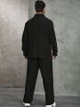 Extended Sizes Men'S Plus Size Long Sleeve Jacket & Pants Set