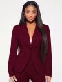 SHEIN SXY Women's Shawl Collar Single Button Blazer Coat