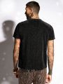 Manfinity AFTRDRK Men's Glitter Knit Casual Short Sleeve T-Shirt