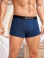 Men's Alphabet Letter Elastic Waistband Boxer Briefs