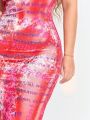 SHEIN SXY New Years Party Outfit  Body Morph Velvet Dress Cami Maxi Dress