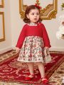 Fashionable Casual Princess Floral Elegant Printed Dress For Baby Girls