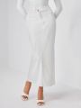 Amanda Daum Caballero Solid Split Back Skirt