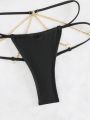 SHEIN Swim SXY Micro Triangle Cup & Chain Link Bikini Set