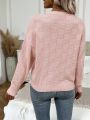 SHEIN LUNE Loose Fit Drop Shoulder Sweater With Front Pocket