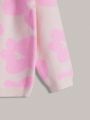 Young Girl Floral Pattern Sweater