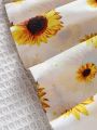 Baby Infant Sunflower Print Flutter Sleeve Dress