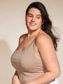 SHEIN BASICS Plus Size Women'S One Shoulder Solid Color Top