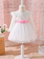 Baby Girls' Lace Patchwork Tulle Dress