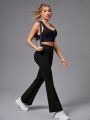 SHEIN Daily&Casual High Waisted Yoga Exercise Flared Pants