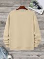 Men'S Plus Size Polar Bear Printed Fleece Sweatshirt