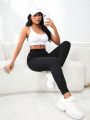 SHEIN Daily&Casual Elastic Waist & Ankle Cuffs Sports Pants