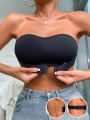 Solid Wireless Strapless Bra