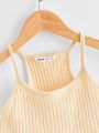 SHEIN Kids EVRYDAY Girls Rib-knit Cami Top