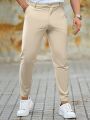 Men Solid Slant Pocket Pants