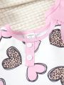 Baby Girl Heart Pattern Sleeveless Romper