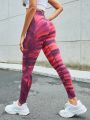 Tie Dye Wideband Waist Sports Leggings