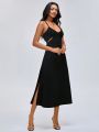 Growing Cut Out Split Thigh Cami Dress