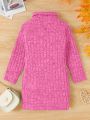 Baby Girl Turtleneck Ribbed Knit Dress