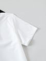 SHEIN Boys' Solid Color Short Sleeve Polo Shirt