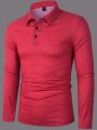 Men's Polka Dot Printed Polo Shirt