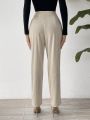 SHEIN Privé High Waist Slanted Pocket Suit Pants