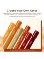 Modelones 6 Colors Acrylic Powder, Fall Autumn Acrylic Nail Powder Gold Red Yellow Orange Nail Acrylic Powder for Acrylic Nail Art 3D Nail Carving French Nail Extension, Gifts for Women