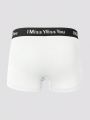 6pcs Men's Boxer Briefs With Slogan Patterns