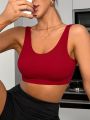 Yoga Basic Seamless Scoop Neck Sports Tank Top