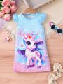 Little Girls' Lovely Unicorn Pattern Dress