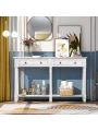 Console Table Sofa Table with Storage for Entryway with Drawers and Shelf