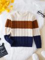 Boys' (big) Color-blocked Crewneck Sweater