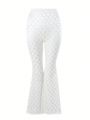 SHEIN Swim BAE Women's Checkered Patterned Cover Up Flared Pants