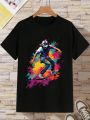 Boys' (big Kid) Cartoon Printed Short Sleeve Casual T-shirt