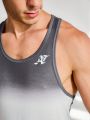 Men's Letter Print Gradient Sports Tank Top