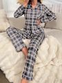 Plaid Printed Homewear Set