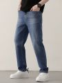 DAZY Men's Blue Washed Denim Jeans