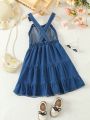 Girls' Casual & Fashionable & Sweet Denim Overall Dress