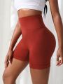 High Waist Seamless Sports Shorts